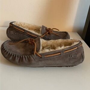 UGG Tan Suede Moccasin Slippers